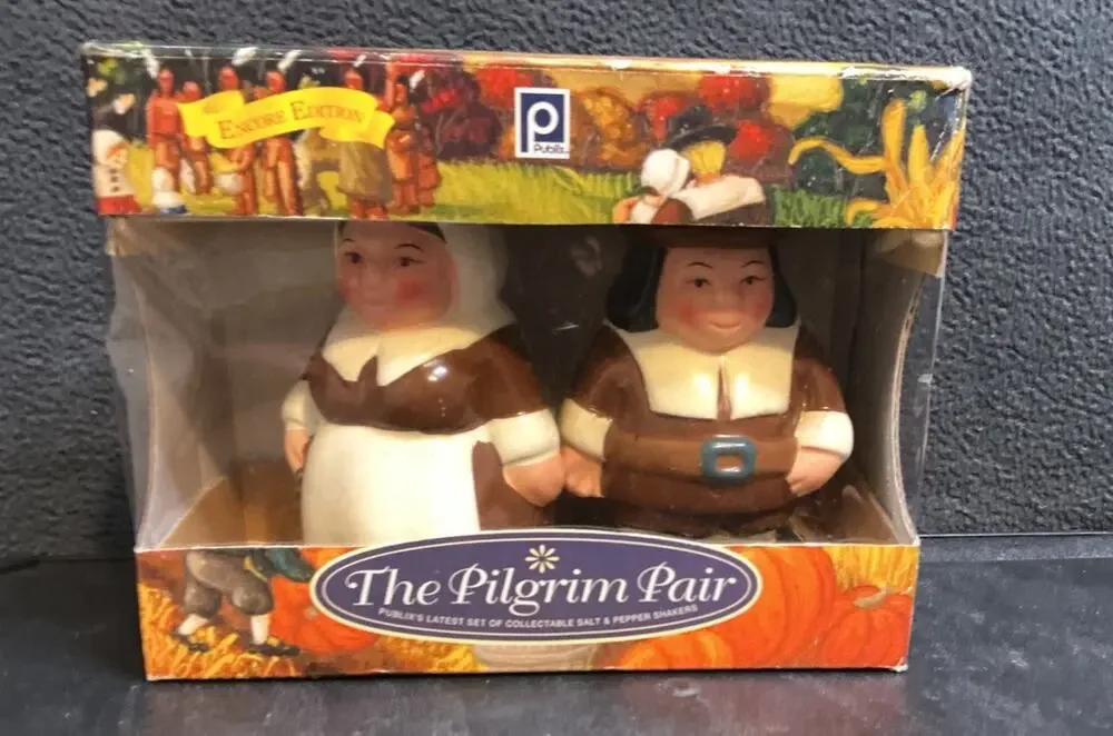 Publix,The Pilgrim Pair Ceramic, Original Collectible Salt and Pepper shakers